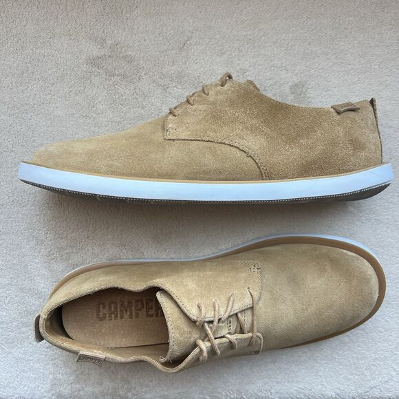 Camper Wagon Tan Brown Nubuck Leather Men EU 42 US 9 Lace Up Brogue Oxfords - Picture 3 of 16